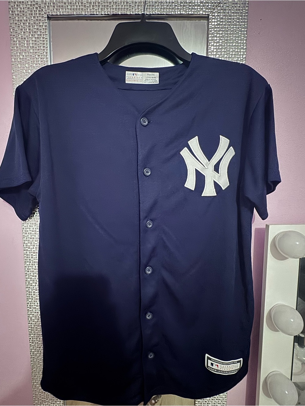 Genuine Merchandise Navy and White New York Yankees Button Front Jersey